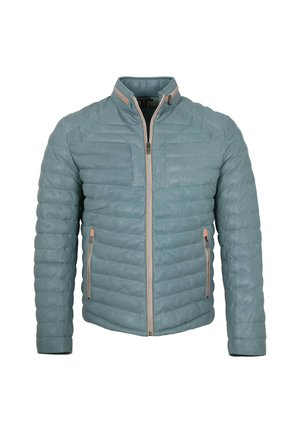 MALIK - Lederjacke - hellblau