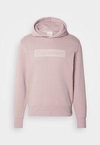 BOX STRIPED LOGO HOODIE - Kapucni - bark