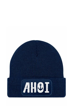 AHOI PATCH - Beanie - dunkelblau