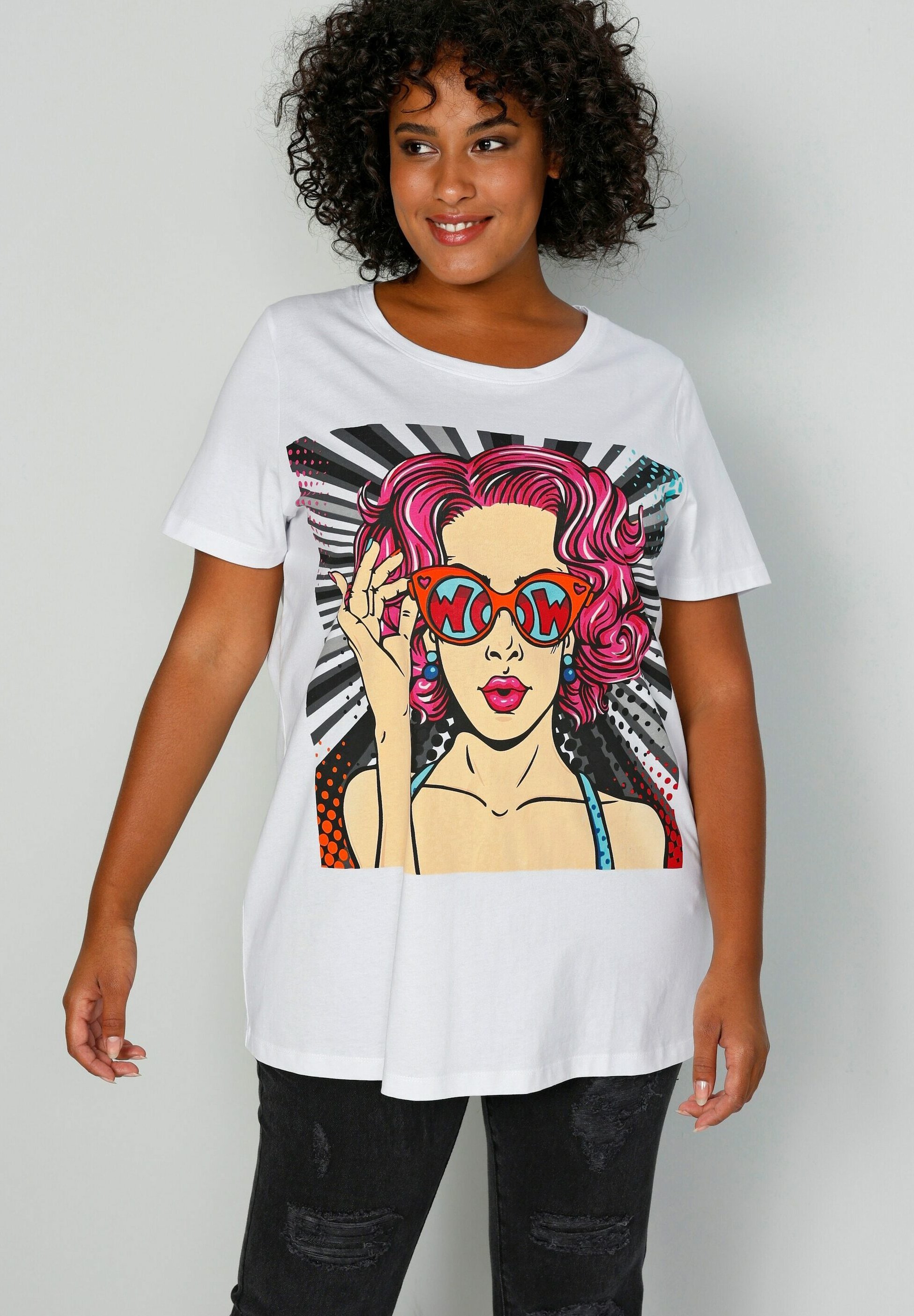 Trendyol Damen Basic T-Shirt – 100% Baumwolle, Rundhals, Regular Fit, Weiß, Größe M