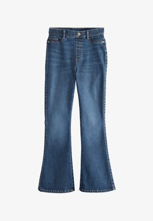 Next, HIGH RISE FLEXI FIT - Jean flare - mid blue