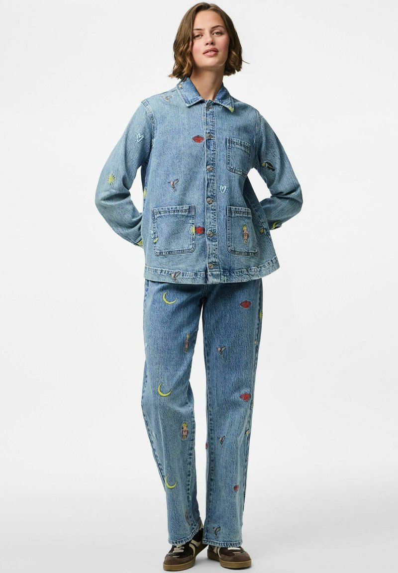 Veste Jean Gymboree Fille Taille 7 - Bleu à Pois - Noeud - Comme Neuve