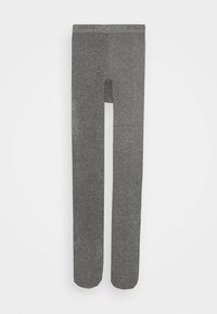 Grå leggings laget av myk, elastisk stoff, med en ensfarge og design i midjebåndet. Slim fit med rette ben, uten synlige mønstre.