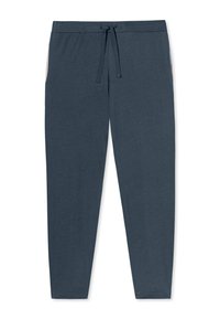 Jogginghosen in Navyblau aus weichem Stoff, mit elastischem Bund und Kordelzug sowie seitlichen Taschen. Gerade, entspannte Passform.
