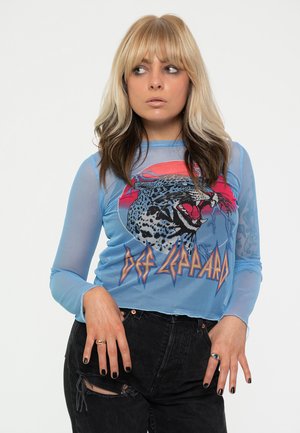 Paradiso Clothing DEF LEPPARD LIGHTNING LEOPARD  - Long sleeved top - blue