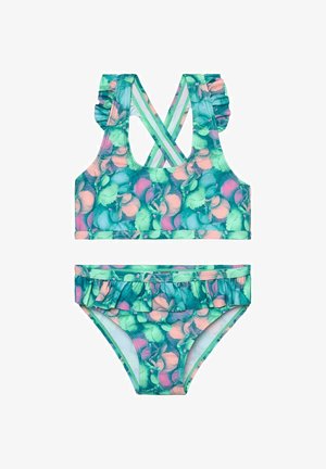 Color Kids, BIKINI CABBAGE SET - Bikini - mottled green
