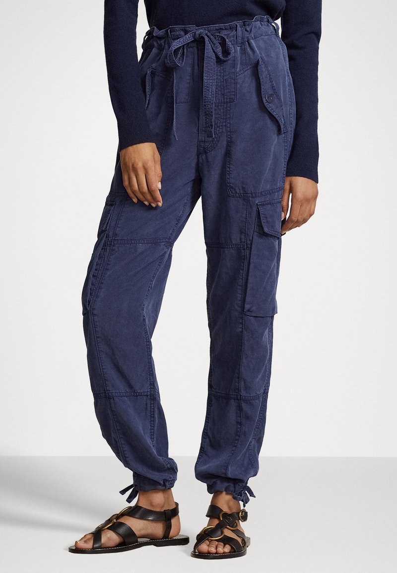 Polo Ralph Lauren LINEN BLEND TWILL CARGO TROUSER - Cargobroek - newport navy