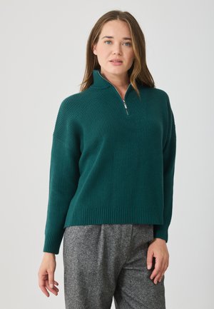 Stickad tröja - dark green