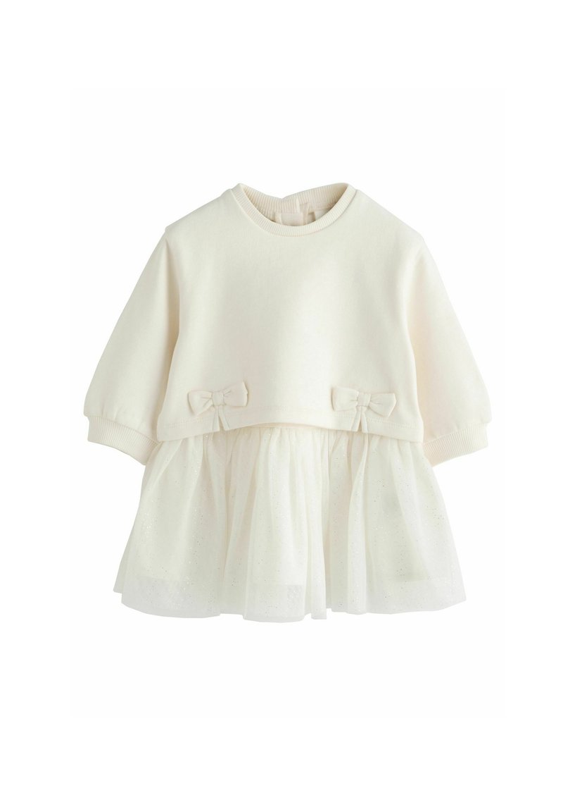 Next Vardagsklänning - white sparkle mesh