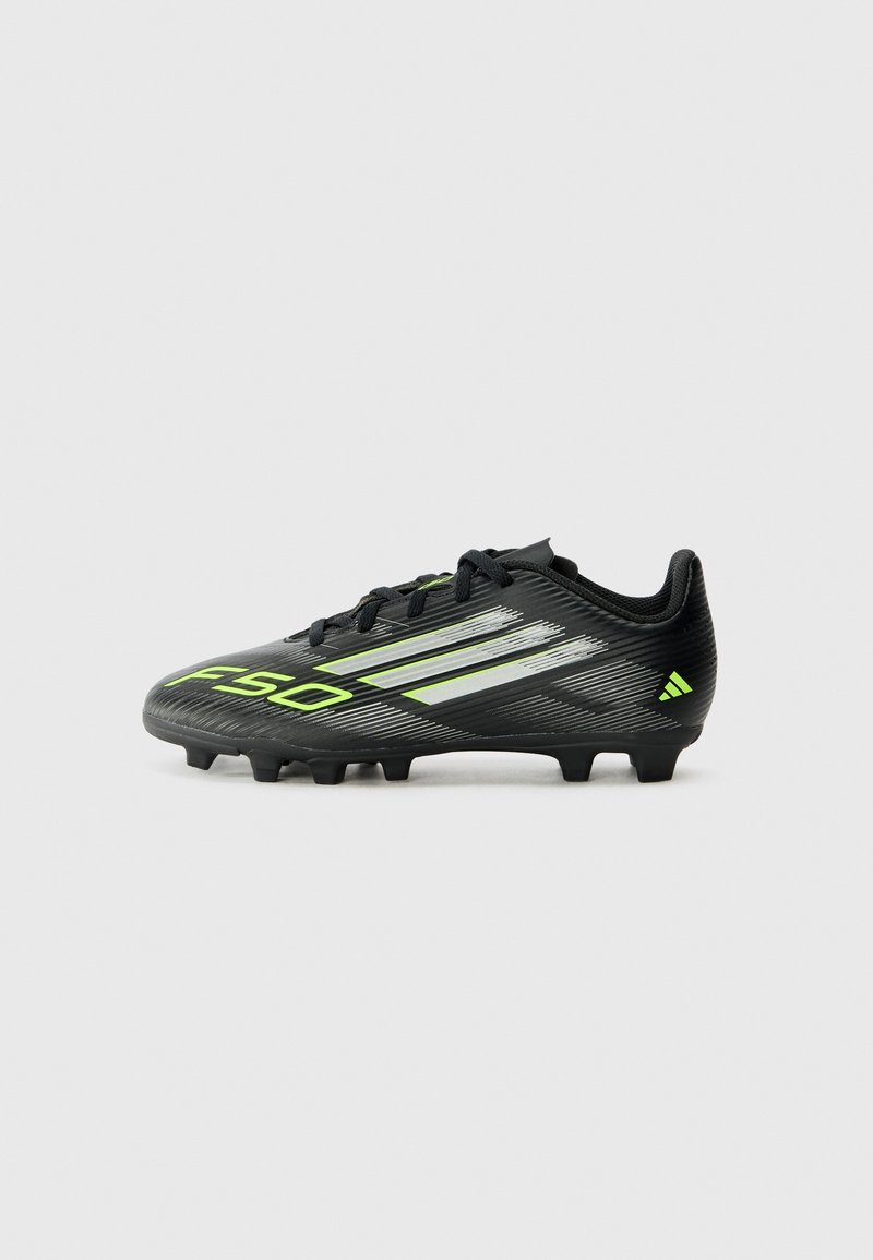 adidas Performance F50 CLUB UNISEX - Voetbalschoenen voor harde ondergrond - core black/iron coloured/lucid lemon