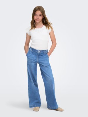 ONLY GIRLS MIT WEITEM BEIN KOGNEW MITTLERE TAILLE - Vaqueros a campana - light blue bleached denim