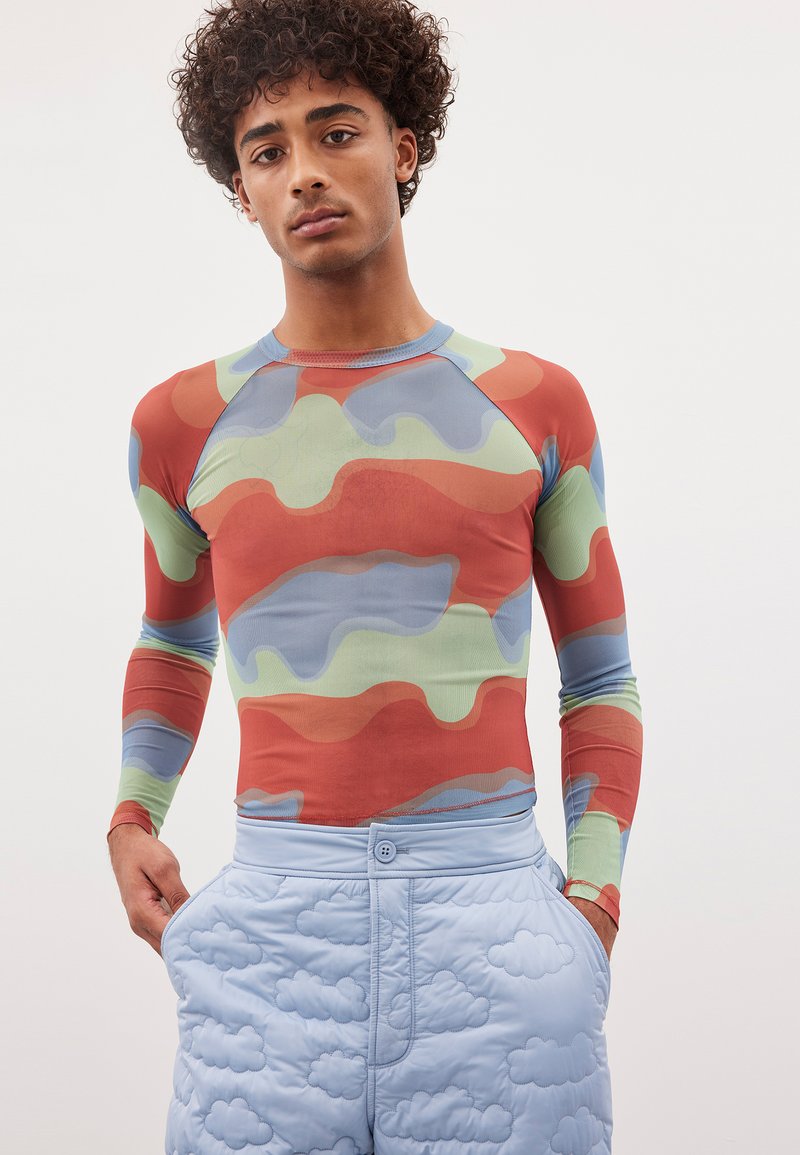 COACH LONG SLEEVE UNISEX - T-shirt à manches longues - deep orange/twilight multi