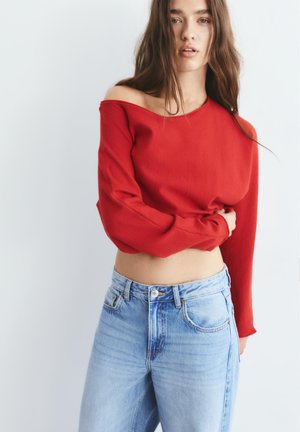 PULL&BEAR ASYMMETRIC - Pulover - red