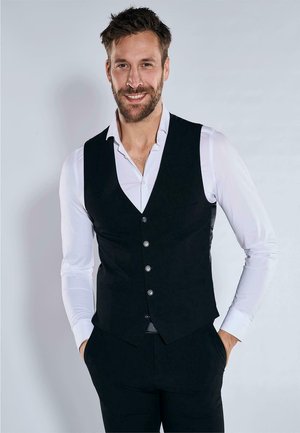 SLIM FIT - Weste - schwarz