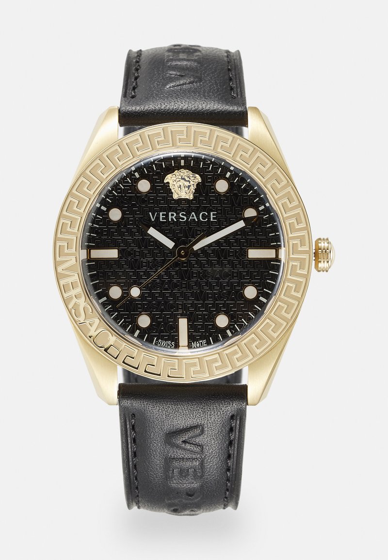 Versace GRECA DOME - Watch - black/gold-coloured