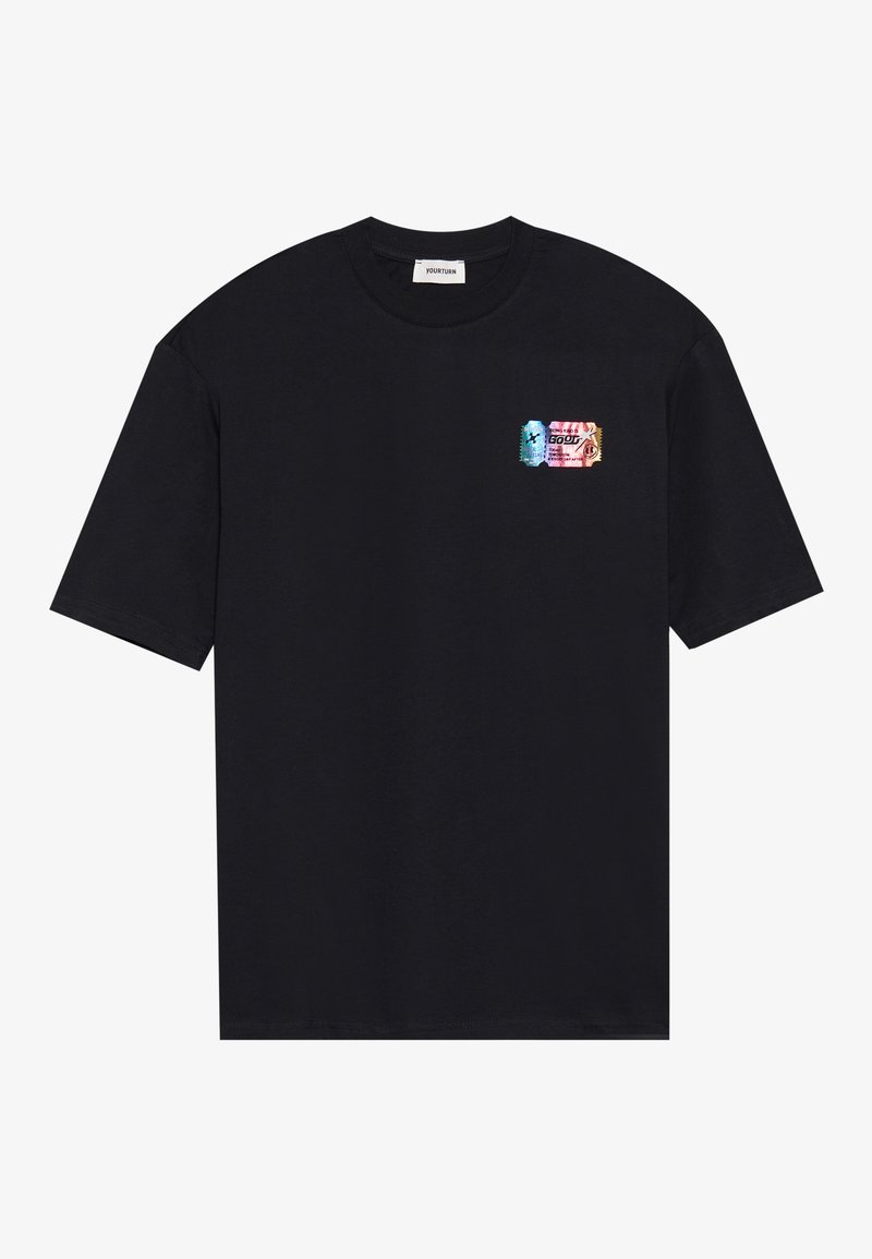 YOURTURN T-shirt print zwart YOURTURN T-shirt print zwart