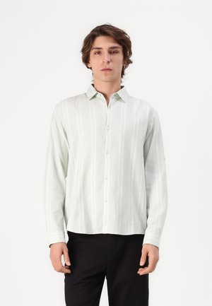 RELAXED STRIPED SHIRT - Shirt - mint green
