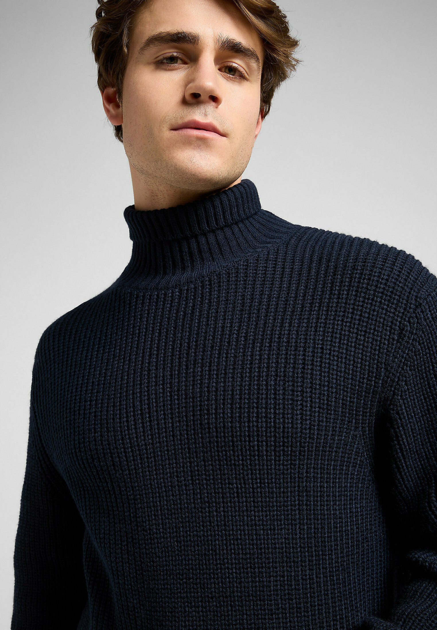 Lee LONG SLEEVE HEAVY TURTLE NECK - Jumper - rivet navy/dark blue
