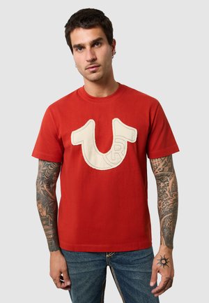 True Religion APPLIQUE - Print T-shirt - burnt rust