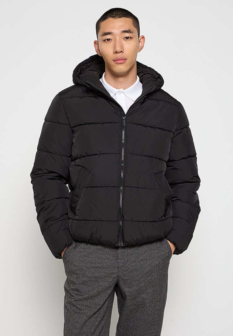 Selected Homme Winterjas zwart