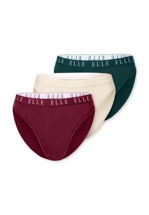 3-PACK LEG LOGO - Briefs - dunkelgrün/beige/dunkelrot