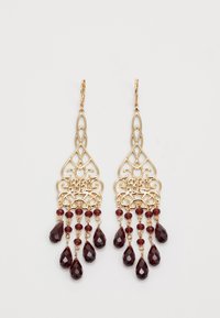 BEADED CHANDELIER - Øredobber - gold-coloured/burgund