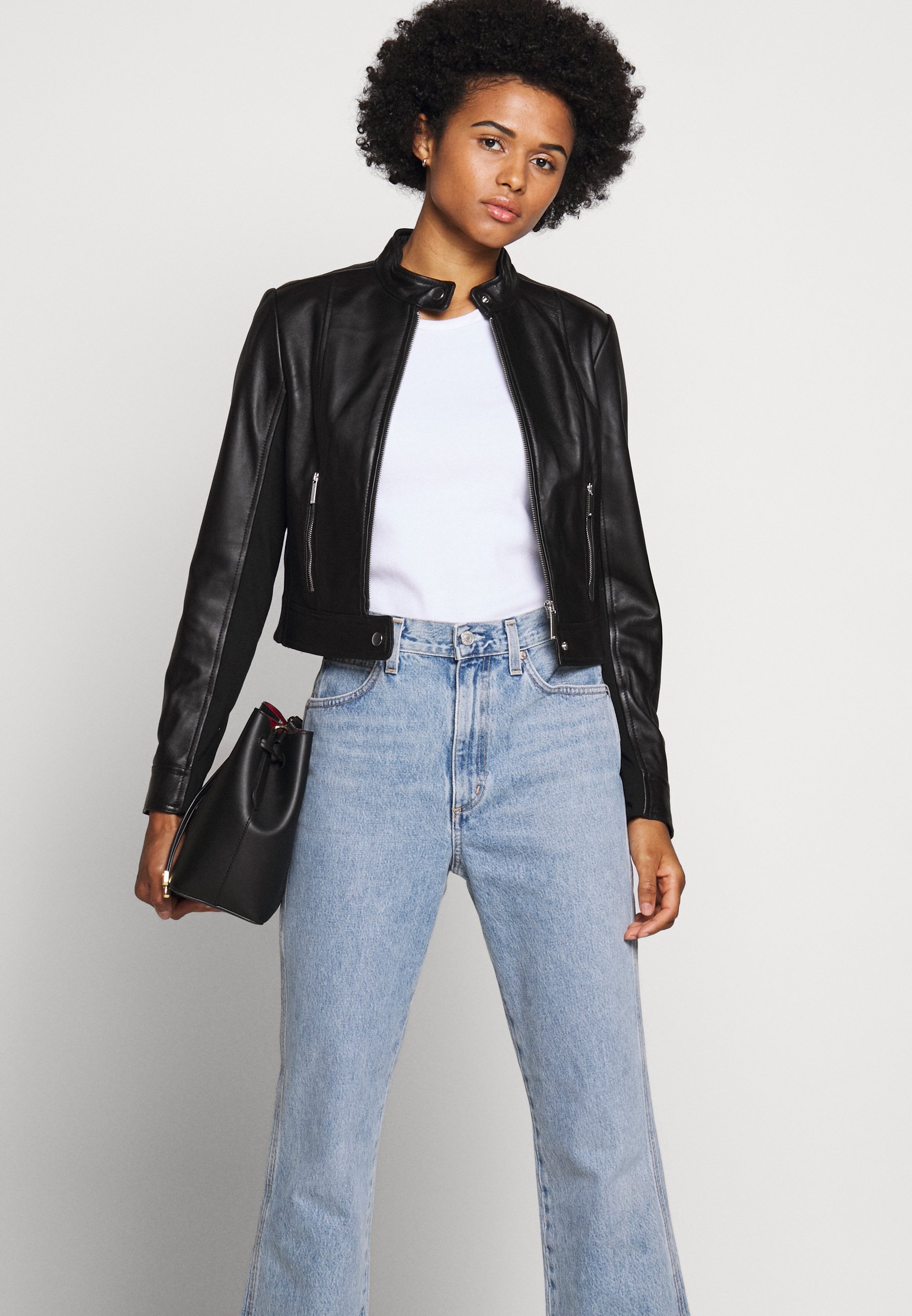 MICHAEL Michael Kors PONTI COMBO Skinnjakke black MICHAEL Michael Kors PONTI COMBO Skinnjakke black