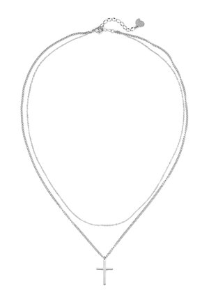 LAYERED CROSS SET - Halskette - silver-coloured