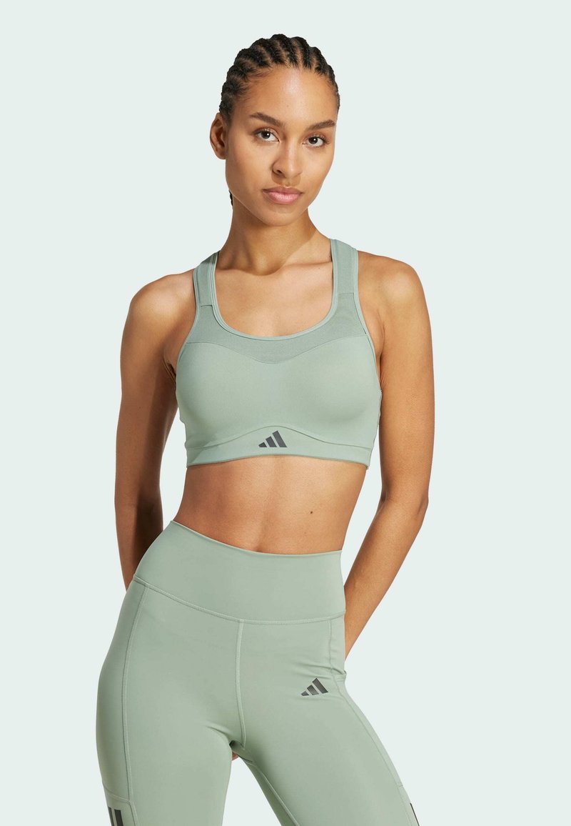 adidas Performance BRA - Sujetadores deportivos con sujeción alta - silver green