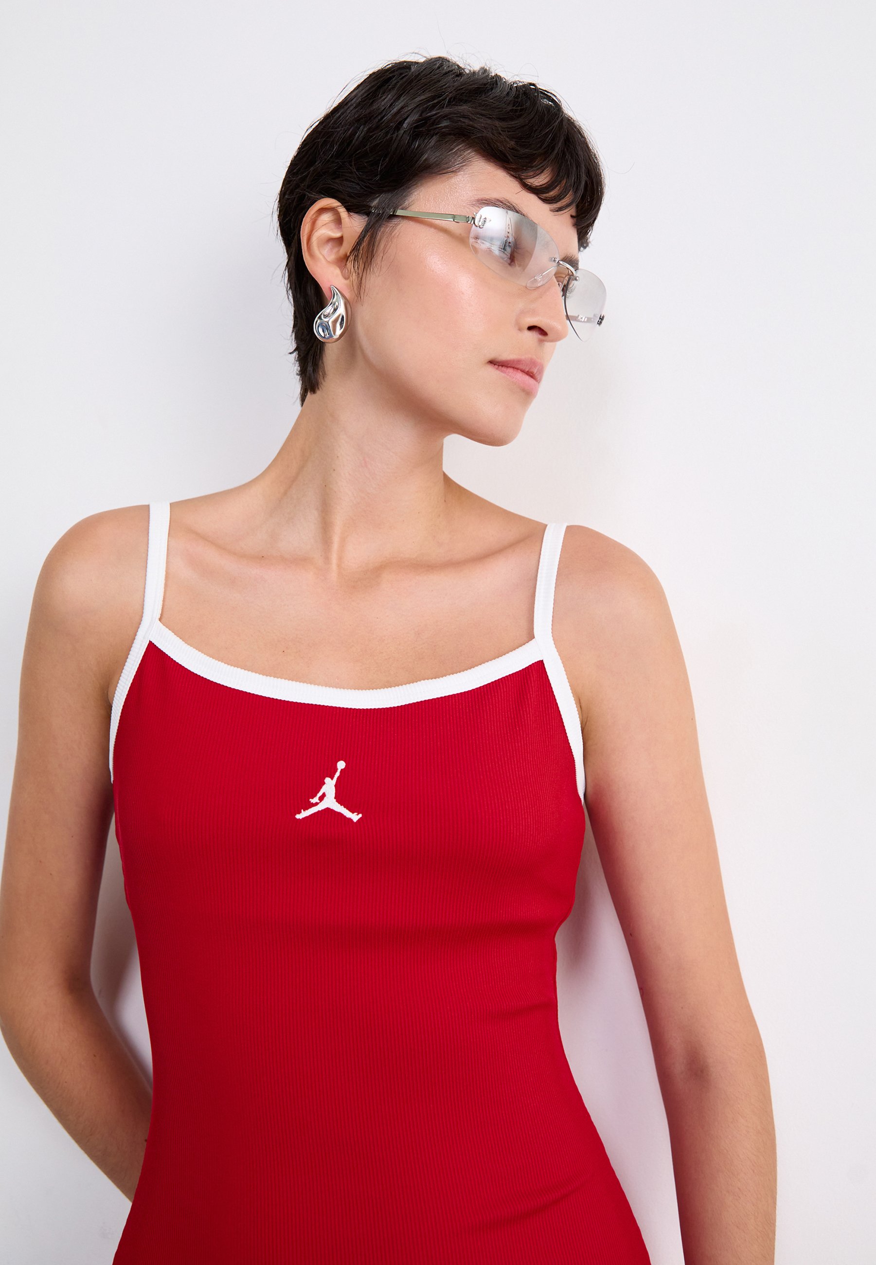 Jordan SLIM TANK DRESS - Etuikleid - varsity red/white/rot
