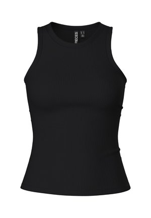 Pieces, Tank PCRUKA ribbed - Topper - black