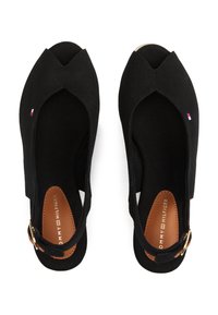 Tommy Hilfiger FLAG MID SLINGBACK - Espadrilles - black