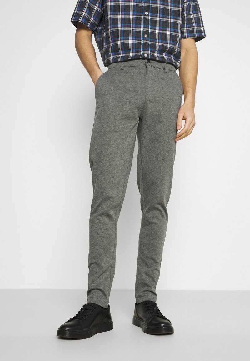 Solid - SDDAVE BARRO - Trousers - dar grey melange, Enlarge