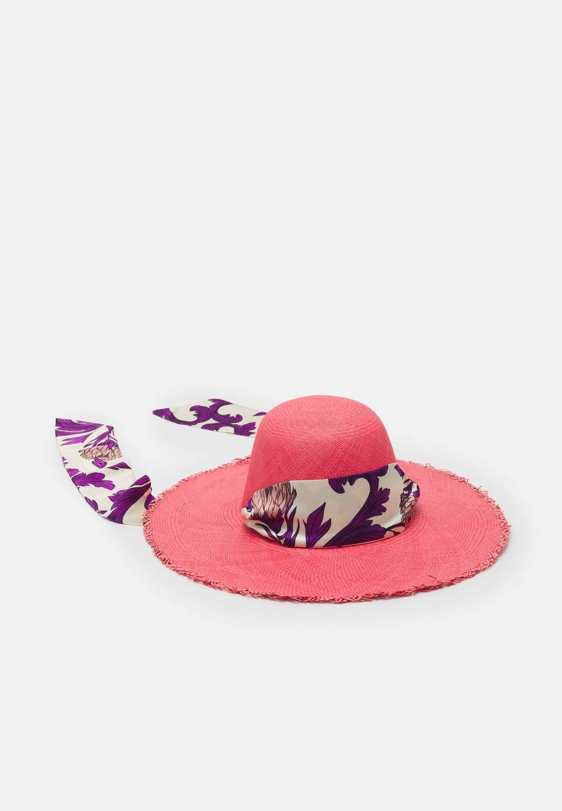 Sensi Studio EL VIAJERO PANAMA HAT WITH ADJUSTABLE PRINTED FABRIC BAND -  Cappello - pink/fuxia - Zalando.it