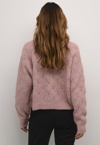 Culture KIMMY  - Adīta jaka - pale mauve melange