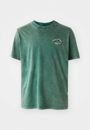 Champion ICONS WASH CREWNECK WITH GRAPHICS - T-Shirt print - dark green