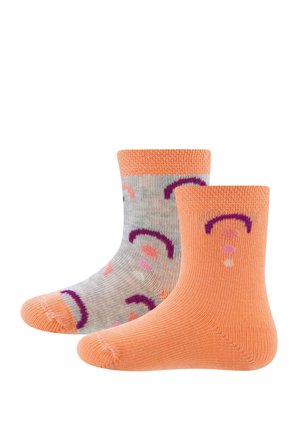 2ER PACK REGENBOGEN - Socks - apricot hellsilber mel