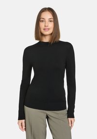 Taifun RUNDHALS MIT TURTLENECK - Strickpullover - schwarz