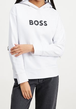 BOSS Felpa con cappuccio - white