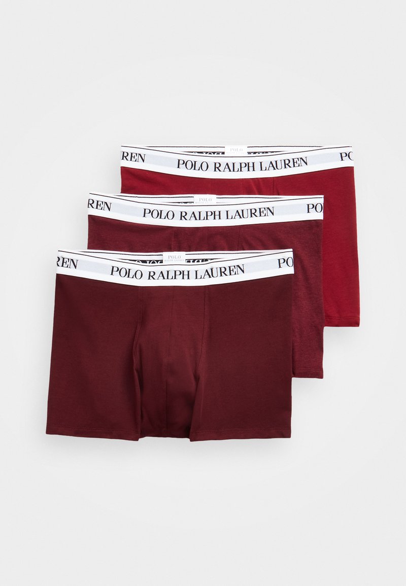 Polo Ralph Lauren TRUNK 3 PACK - Boksarice - rich ruby/wne htr/red crpt