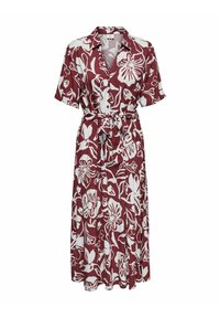 VILA KURZARM - Vestido Camisero - Mars Red/rojo