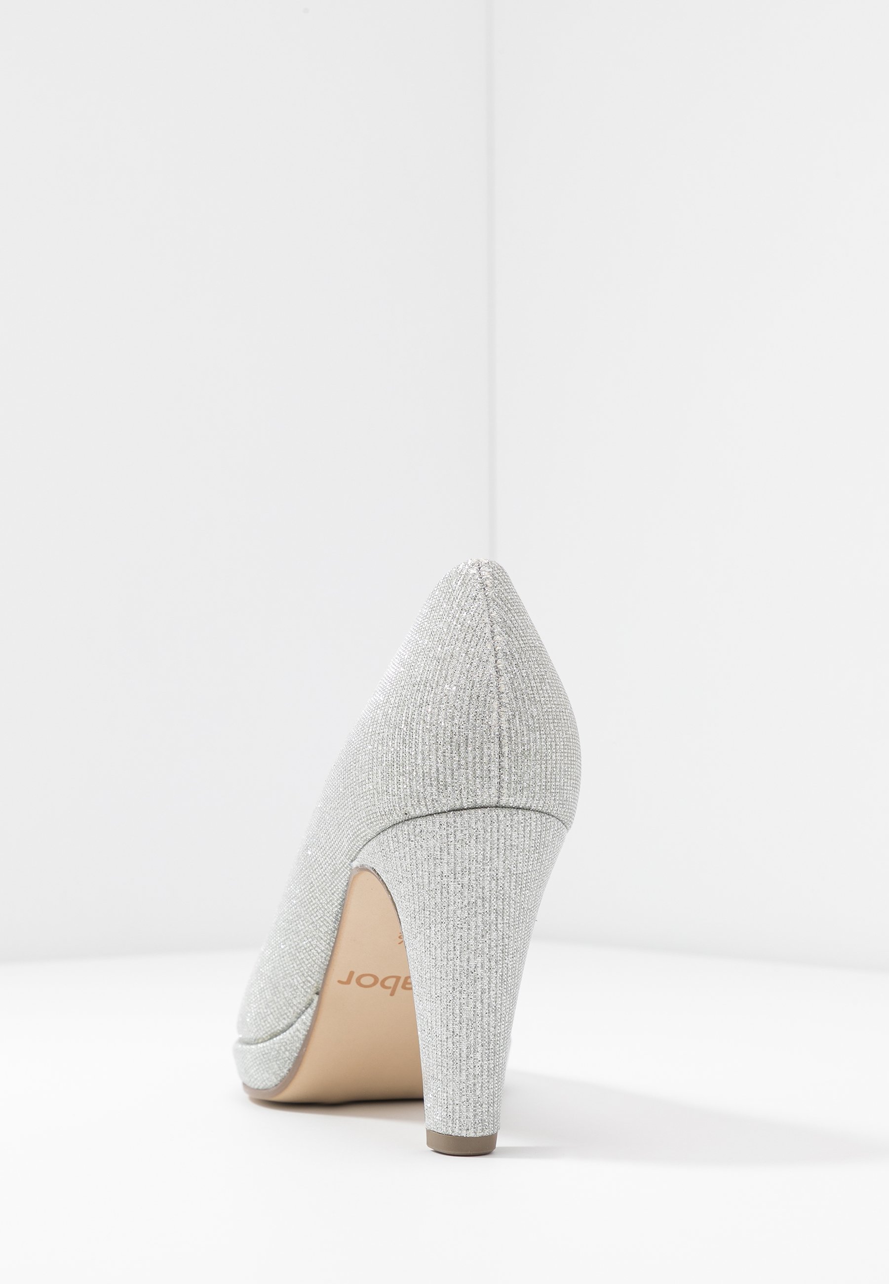 gabor silver pumps
