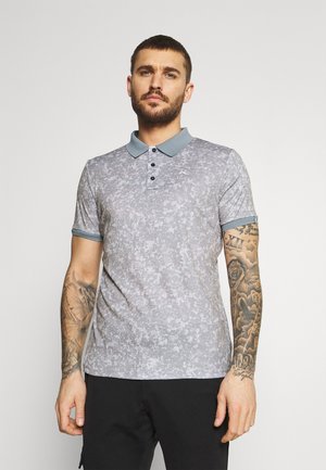MEN SPOT PRINTED - Poloshirt - steel grey/silver fog