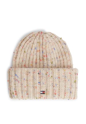 Tommy Hilfiger, WOOL BLEND DONEGAL KNIT BEANIE - Плетена шапка - off-white