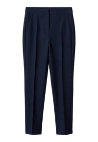 Námořnické kalhoty s hladkou texturou, zužujícími se nohavicemi a předními kapsami. Mají plochý přední díl a sklady pro strukturovaný vzhled.