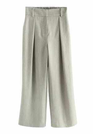 ELASTICATED BACK WIDE - Pantaloni - grey herringbone