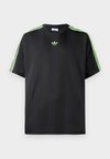 UNISEX - Print T-shirt - black/signal green