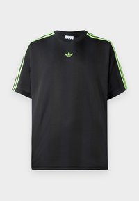 UNISEX - Print T-shirt - black/signal green