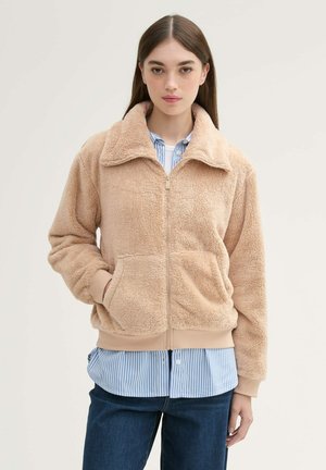 Fleece jacket - caramel beige