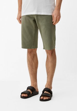 IM LOOK - Jeansshort - olivgrün